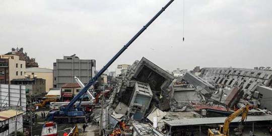 тайвань землетрясение