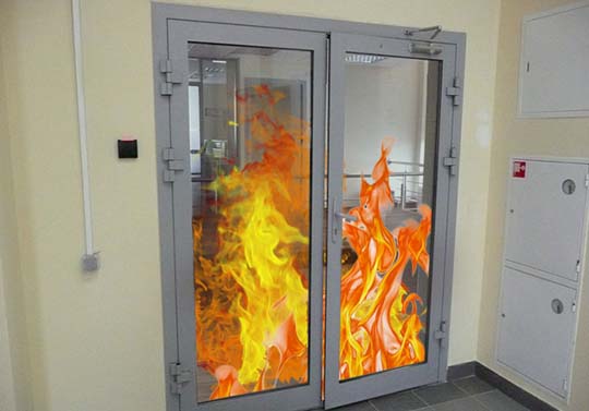 алюминиевые противопожарные двери